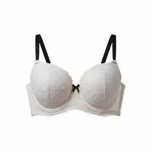 H&M Cream Floral Lace Underwire Longline Bra with Black Straps